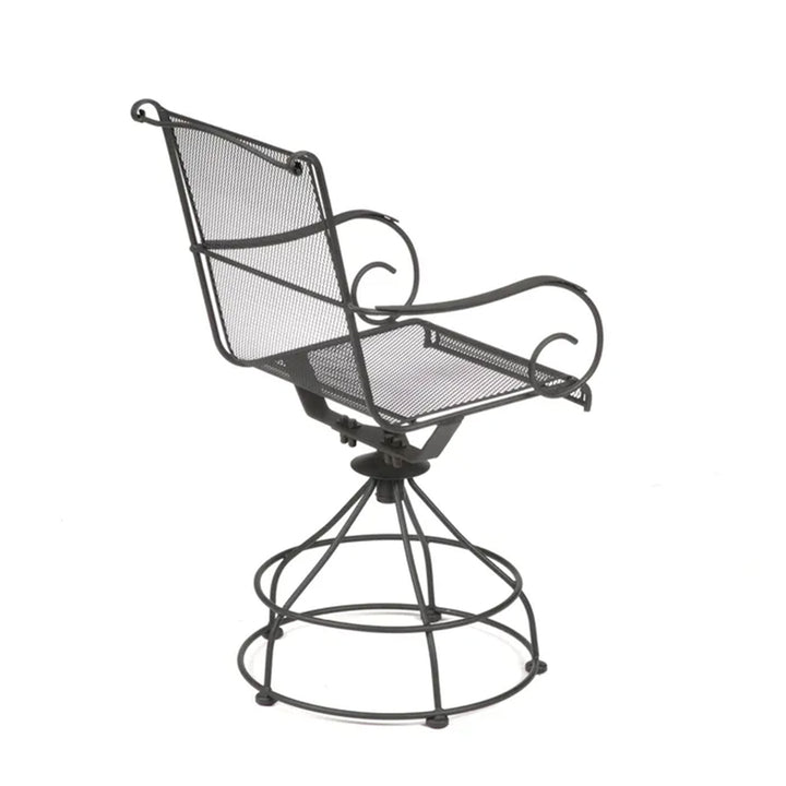 Woodard Uptown 3 Piece Bistro and Balcony Set with Powder Coated Finish, Black - VMInnovations