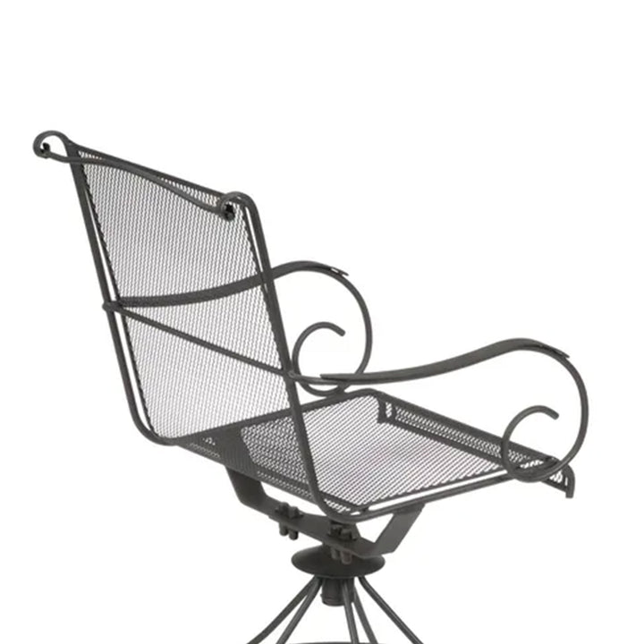 Woodard Uptown 3 Piece Bistro and Balcony Set with Powder Coated Finish, Black - VMInnovations