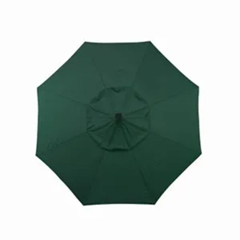 Four Seasons Courtyard 9’ Polyester LED Steel Pole Patio Market Umbrella, Green