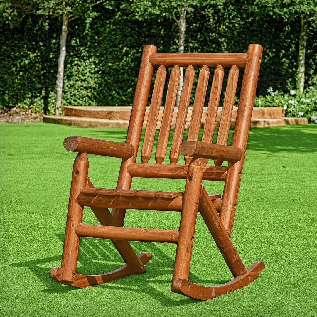 Leigh Country Porch Rocking Chair with Z Frame Design and Contoured Seating - VMInnovations