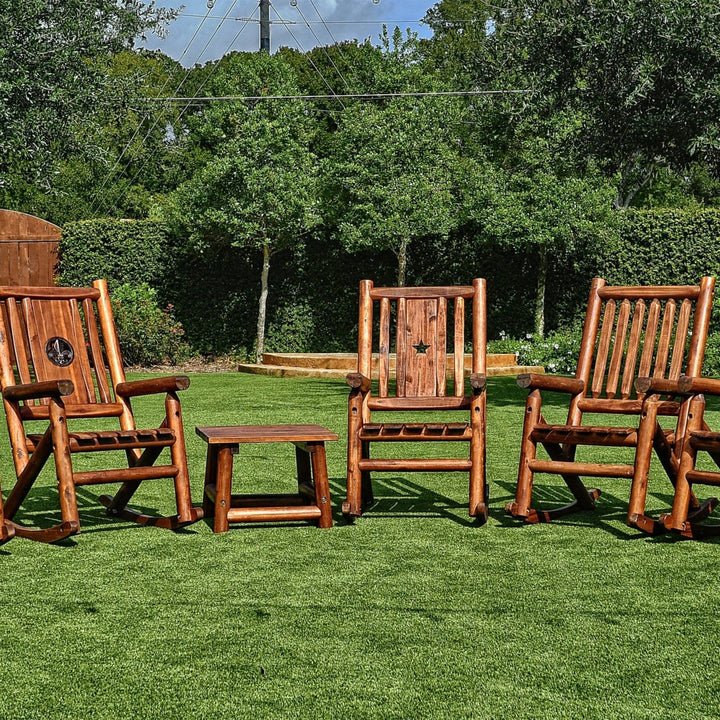 Leigh Country Porch Rocking Chair with Z Frame Design and Contoured Seating - VMInnovations