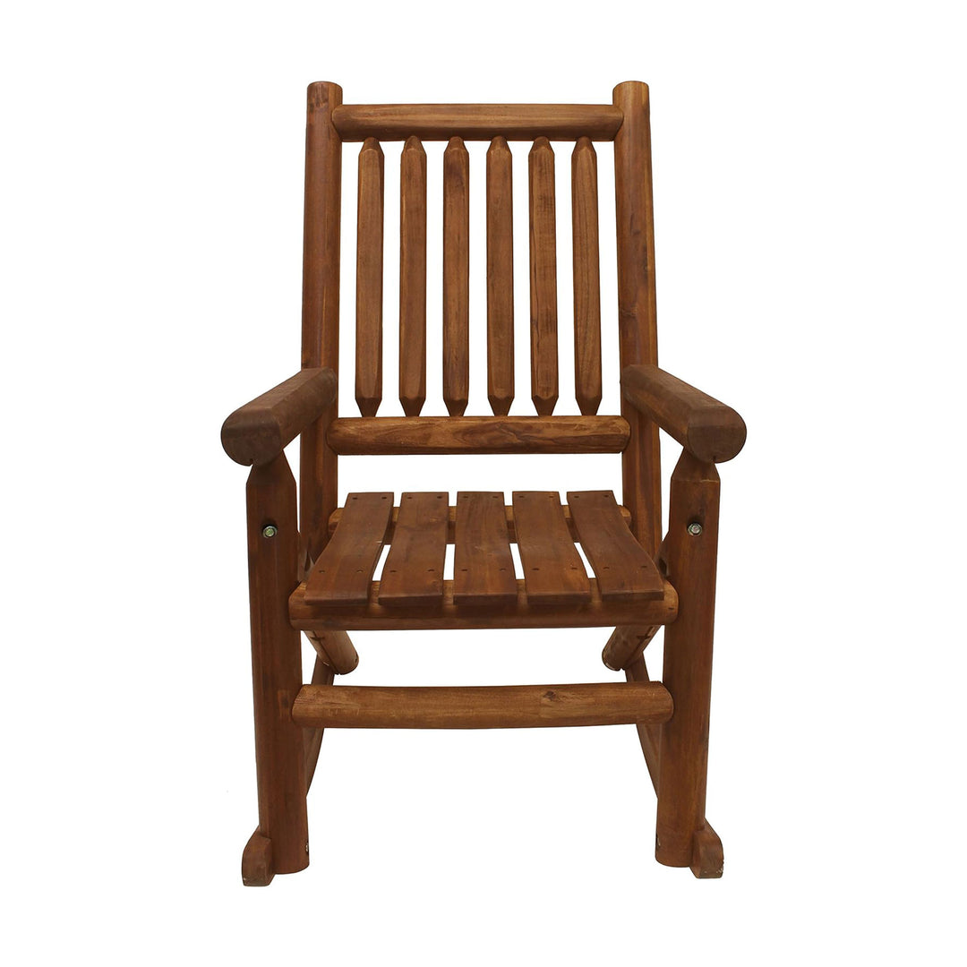 Leigh Country Porch Rocking Chair with Z Frame Design and Contoured Seating - VMInnovations