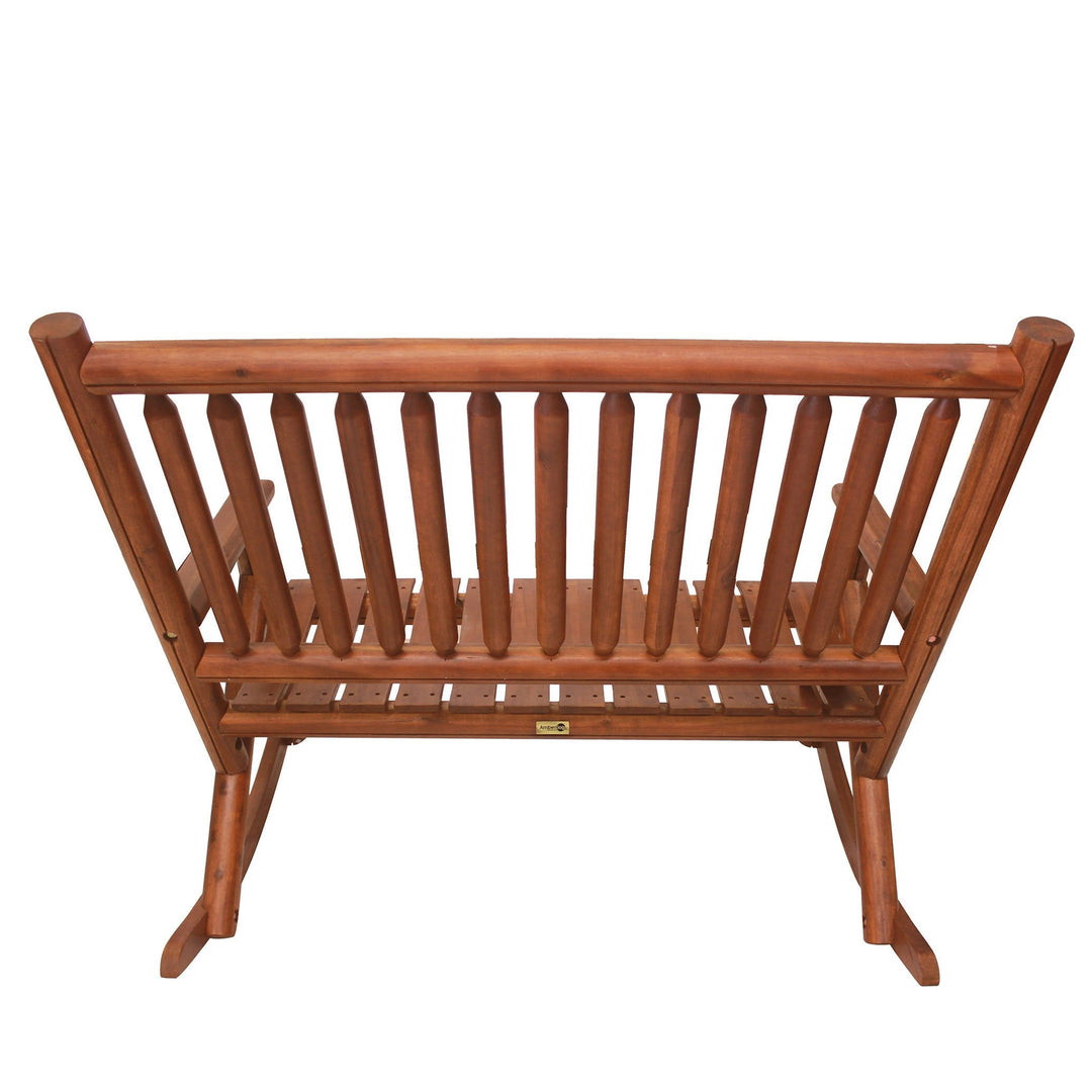 Leigh Country Double Porch Rocking Chair with Curved Seat Slats for Patio Spaces - VMInnovations