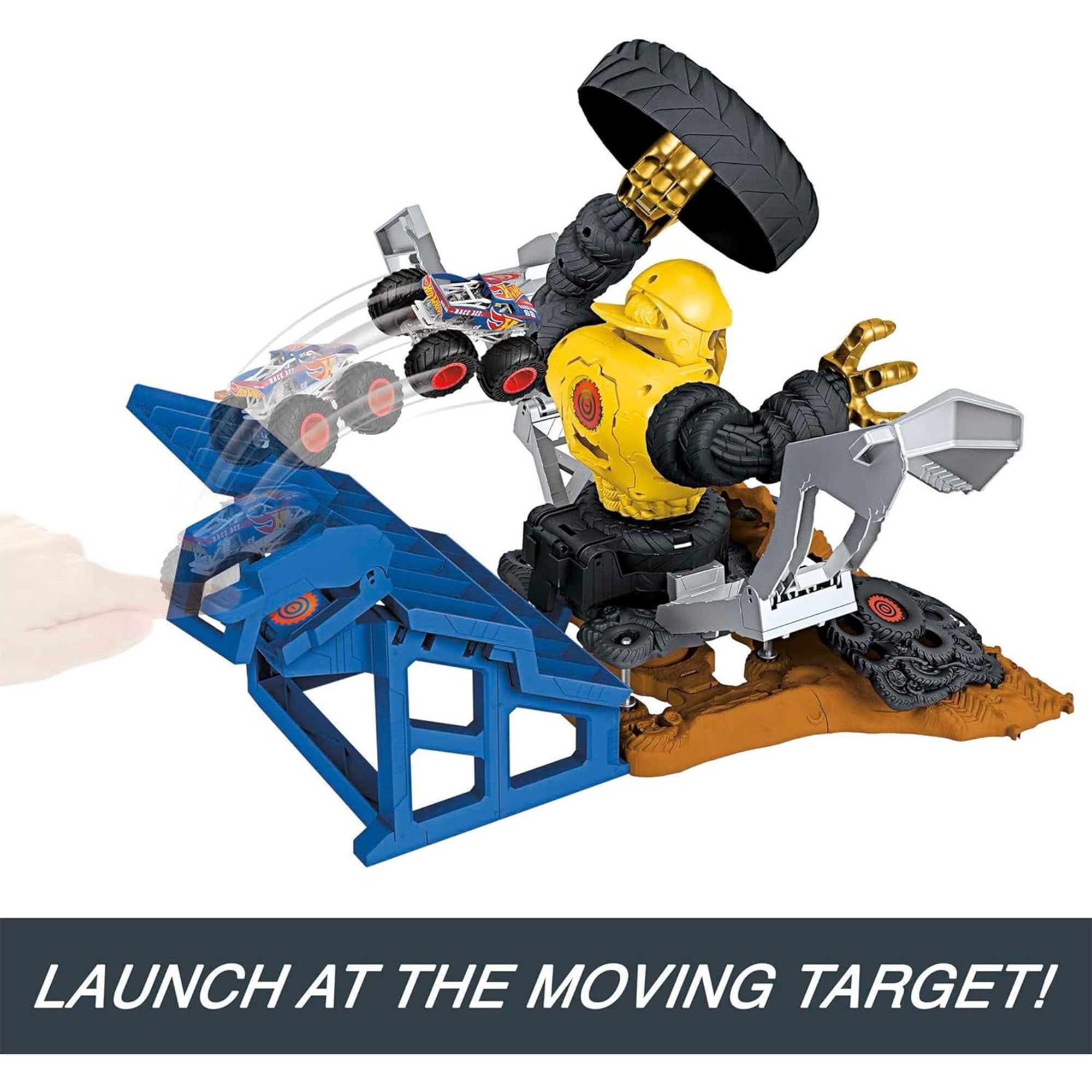 Hot Wheels Monster Trucks Arena Mega Wrex Versus Crushzilla Takedown (Used) - VMInnovations