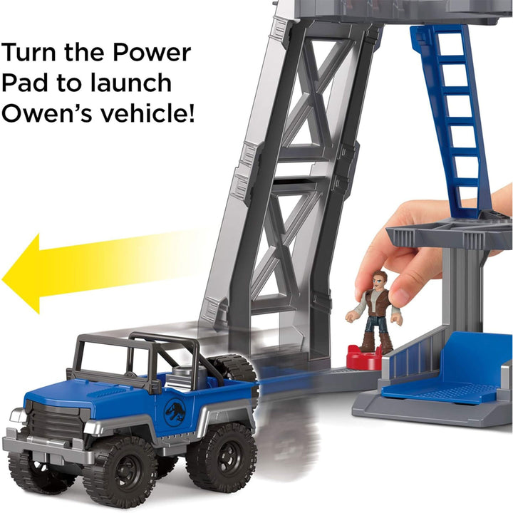 Fisher-Price Imaginext Jurassic World T Rex Dinosaur Toy with Owen Grady Figure - VMInnovations