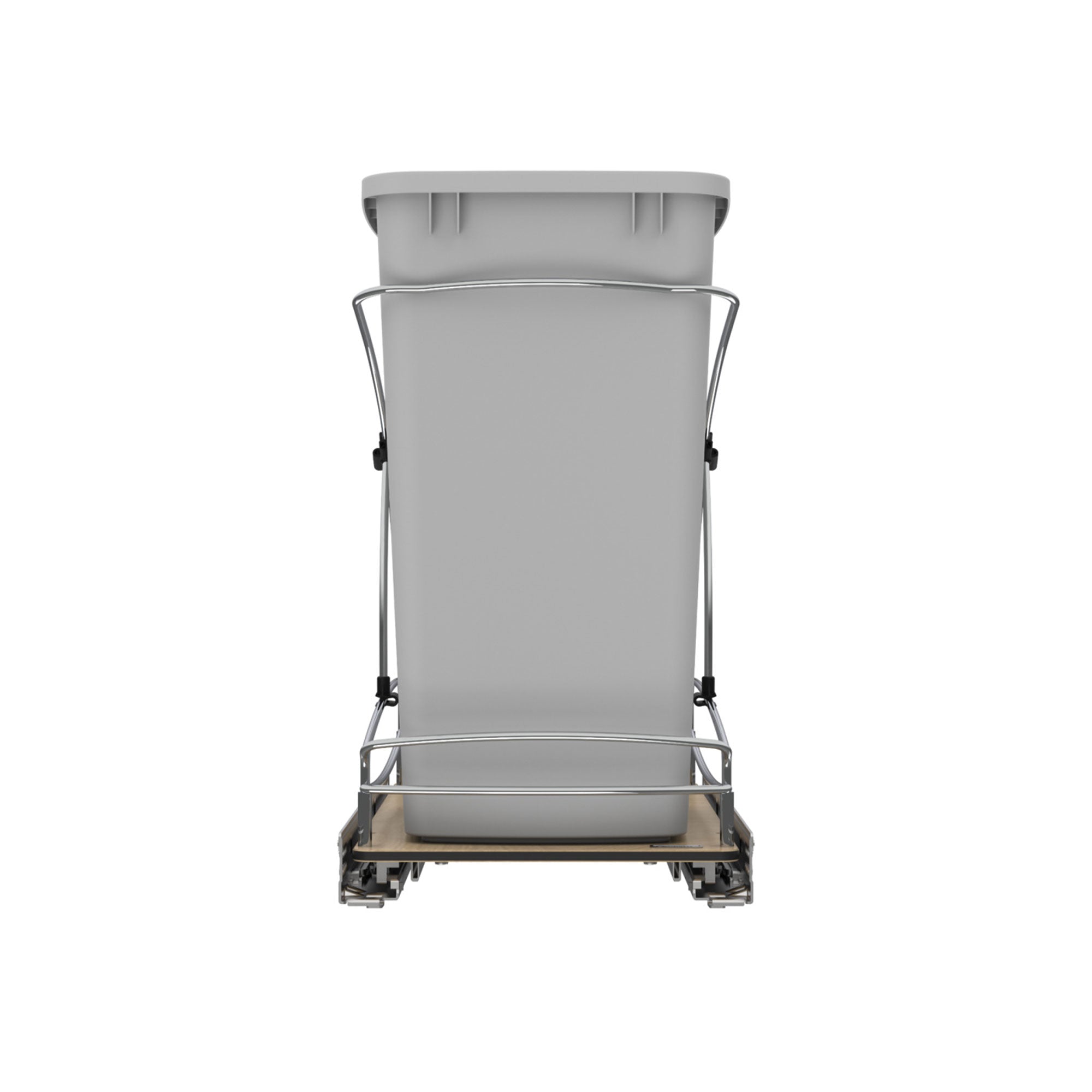 Rev-A-Shelf Single 35 qt. Pullout Trash Container, Gray, 54WC-1535SC-17-1 - VMInnovations