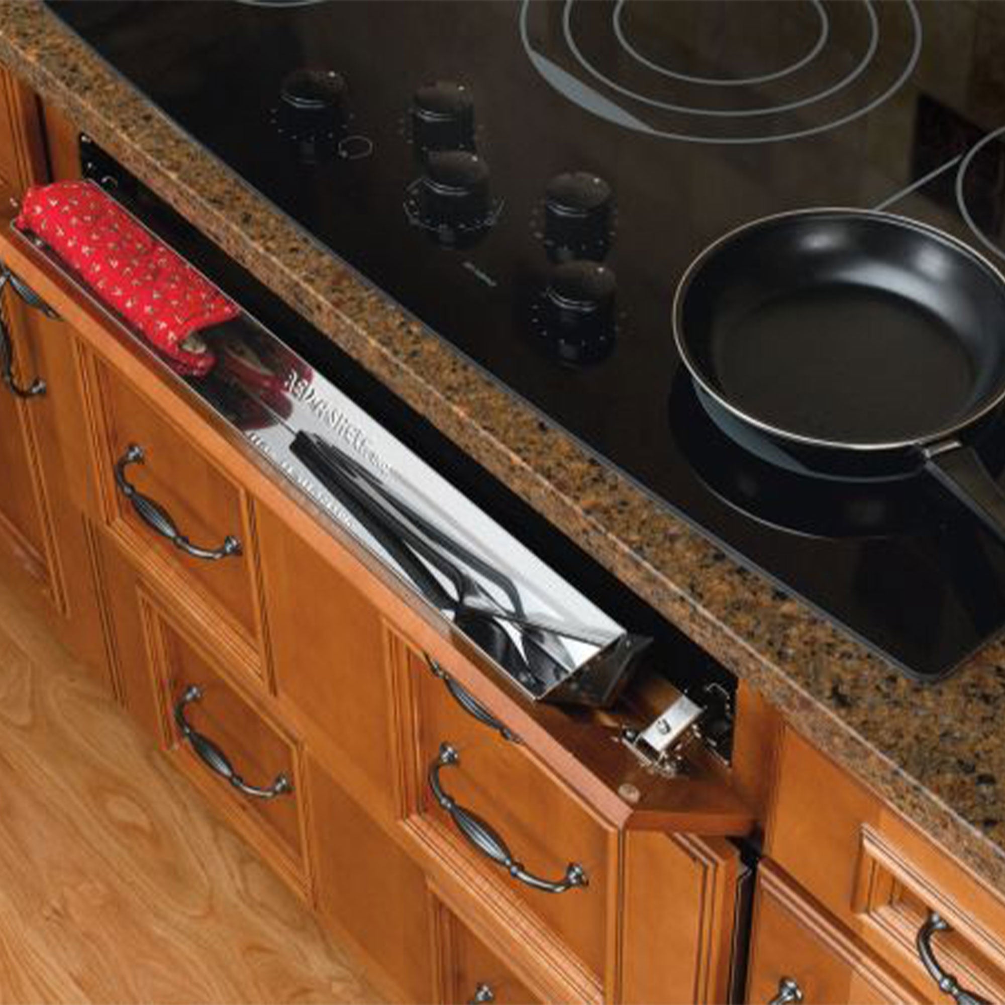Rev-A-Shelf 22" Tip Out Tray w/ Soft-close for Sink Base Cabinet, 6581-22SS-SC-1 - VMInnovations