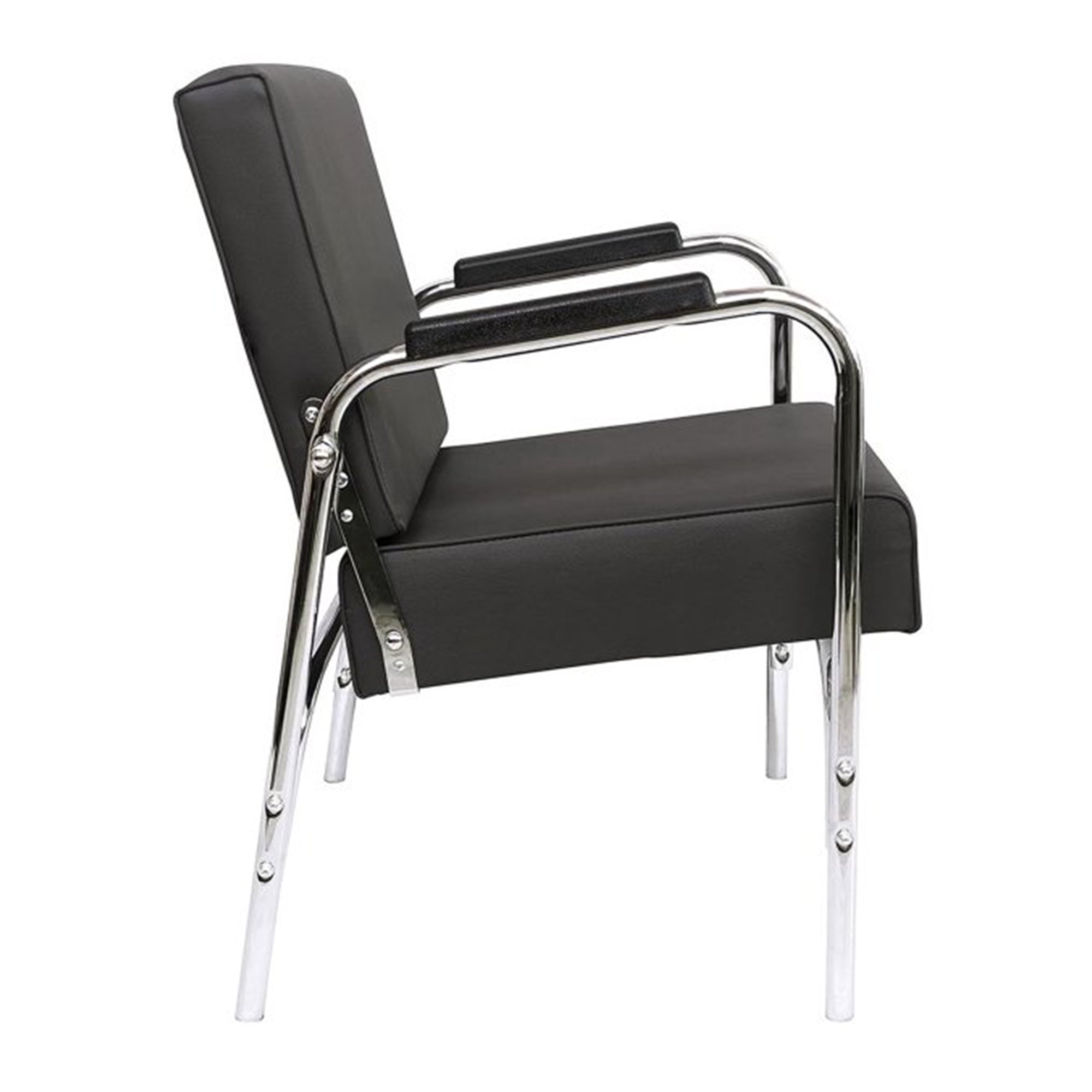 PureSana Chromium Ella Professional Auto Reclining Vinyl Shampoo Chair, Gray - VMInnovations