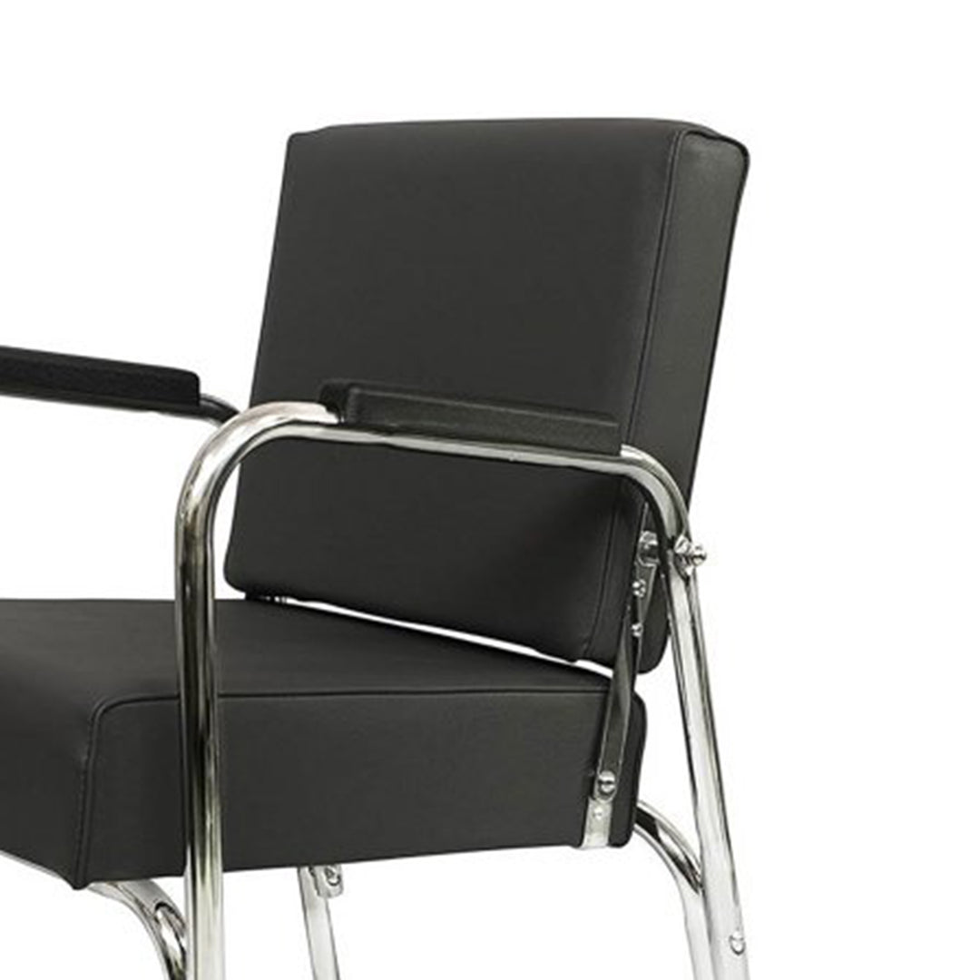 PureSana Chromium Ella Professional Auto Reclining Vinyl Shampoo Chair, Gray - VMInnovations