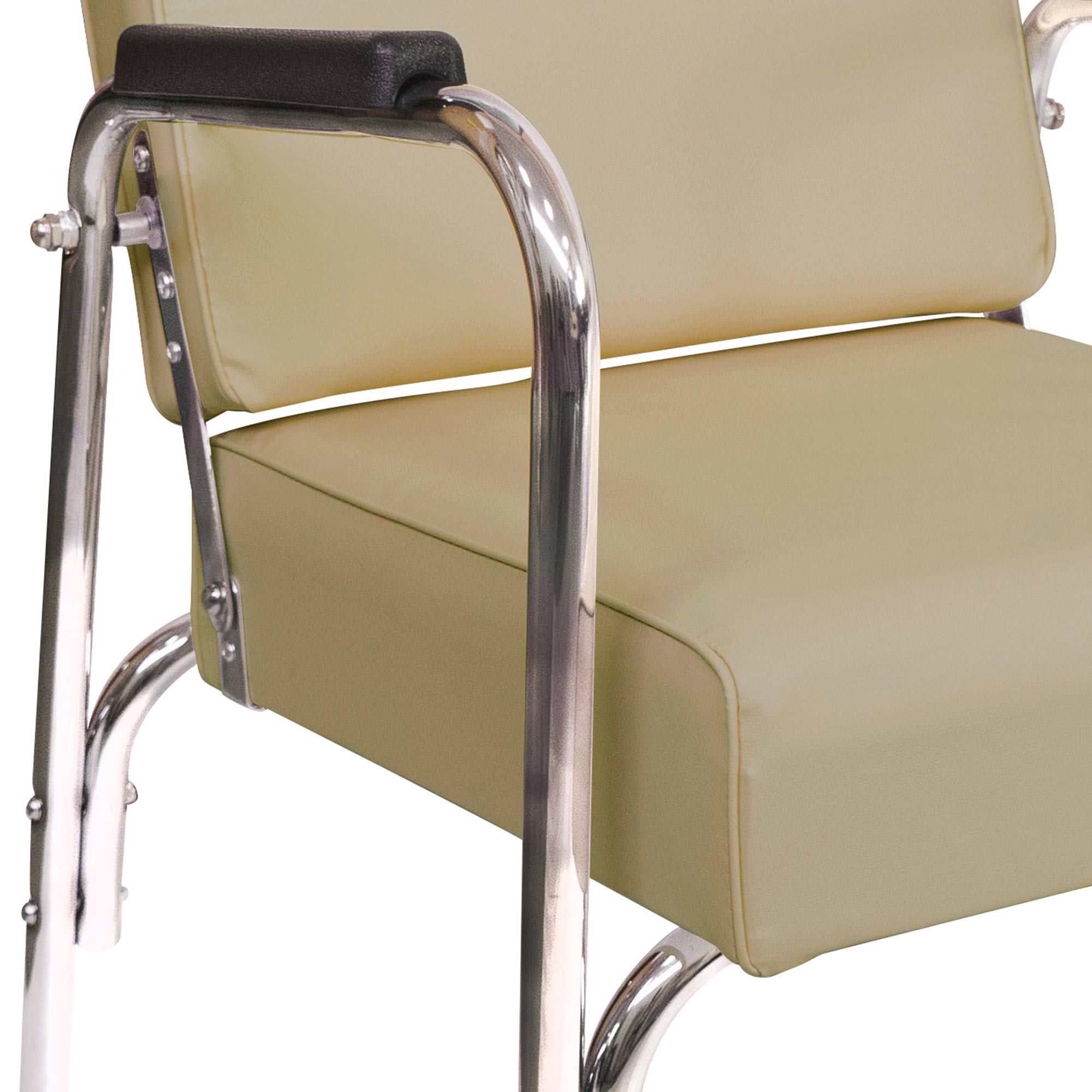 PureSana Chromium Ella Professional Reclining Shampoo Chair, Tan (Open Box) - VMInnovations