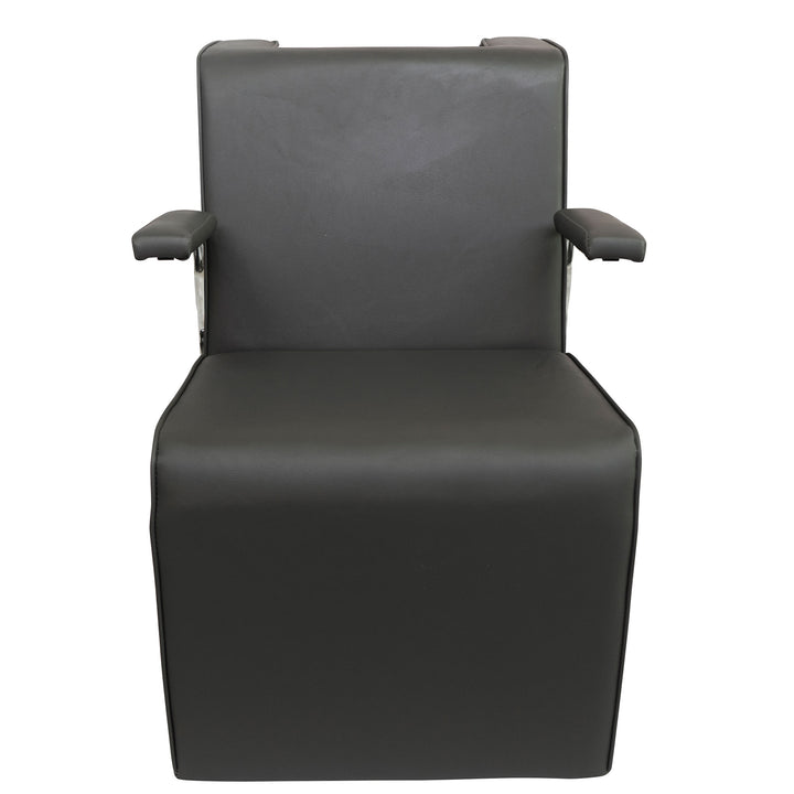 PureSana Chromium Anastasia Padded Professional Hair Drying Salon Chair, Gray - VMInnovations