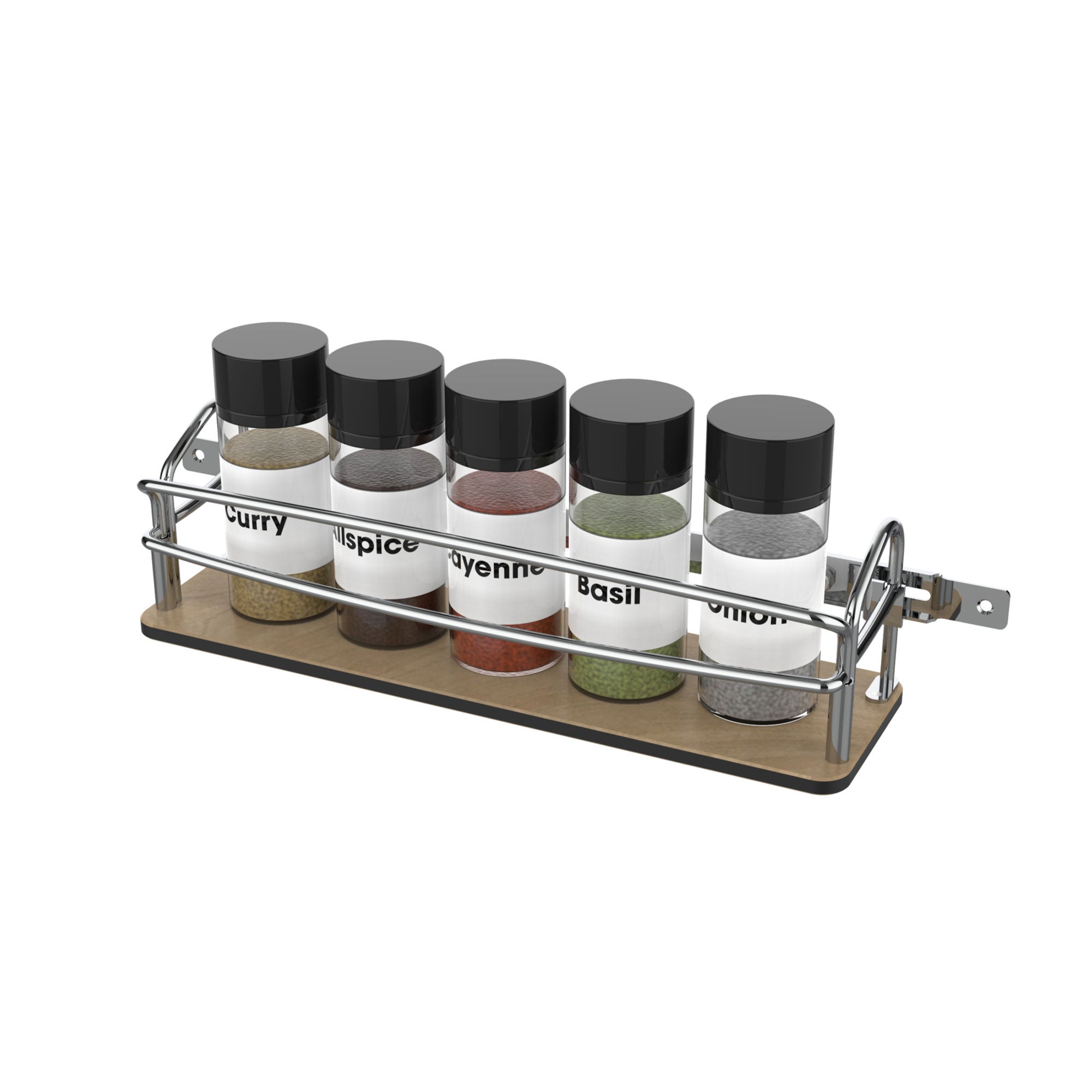 Rev-A-Shelf Steel Door/Wall Mount Spice Rack Pantry Shelf Organizer, 54SR-14-1 - VMInnovations