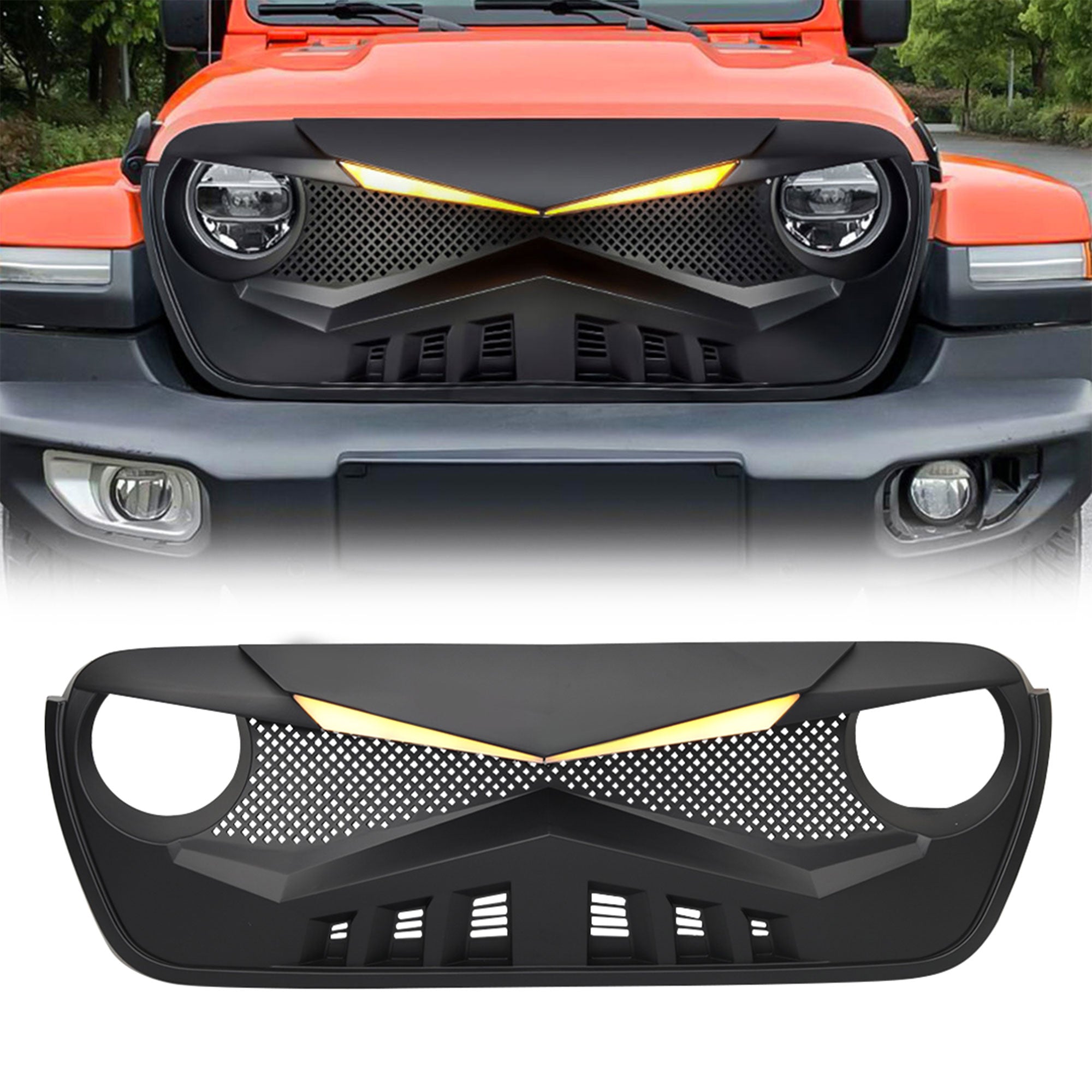 American Modified Hawke Grille Compatible with 18-23 Wrangler JL & Gladiator JT - VMInnovations