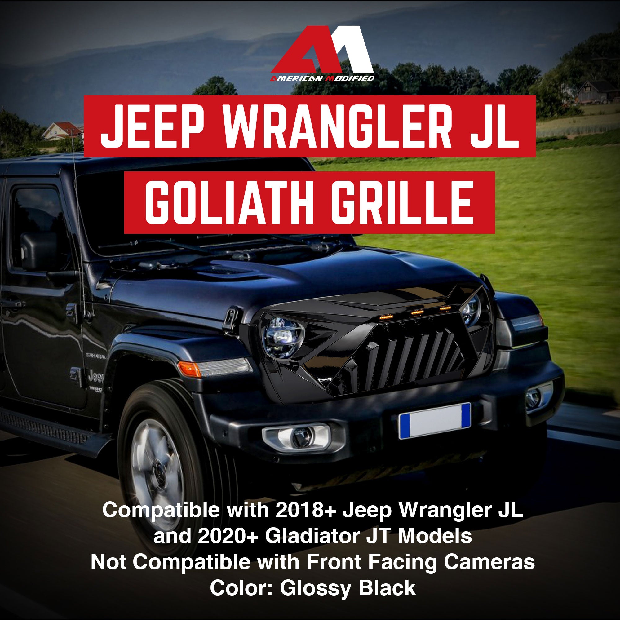American Modified Grille for '18 Wrangler JL & '20 Plus Gladiator JT(For Parts) - VMInnovations