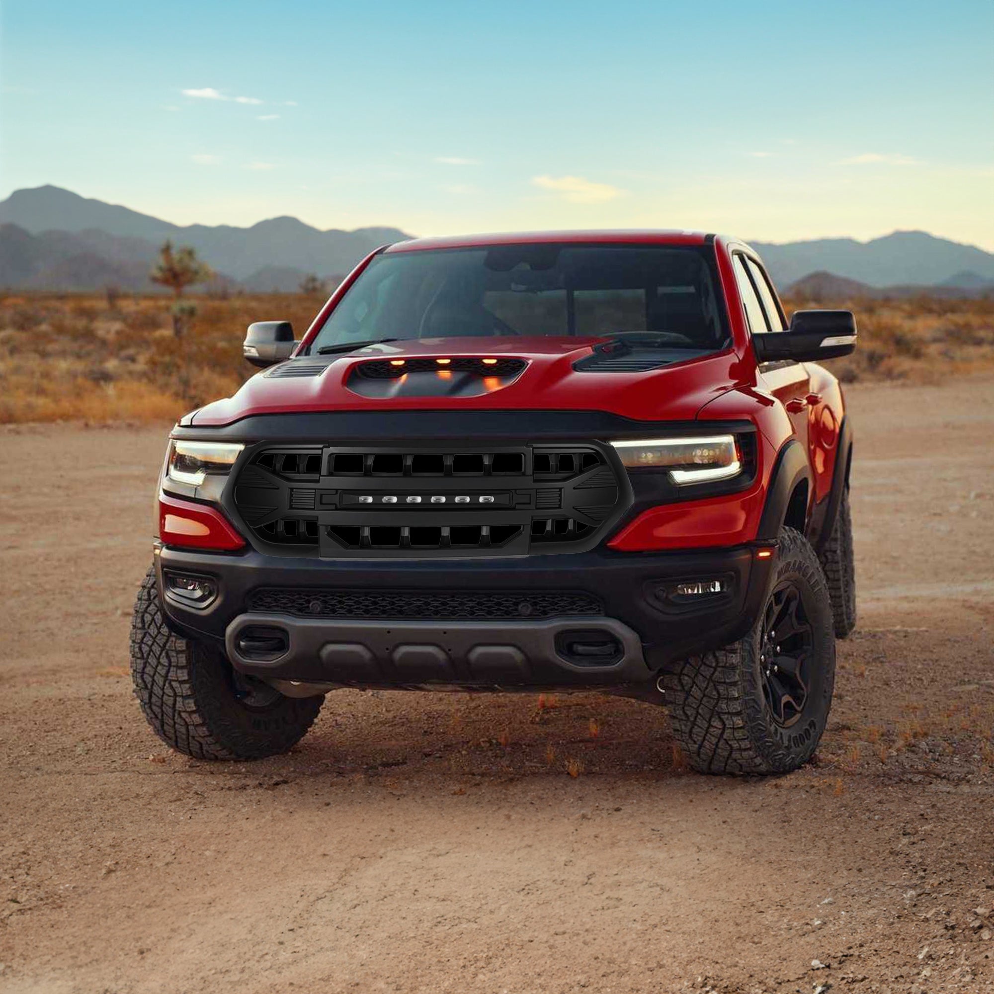 AMERICAN MODIFIED Grille w/Off Road Lights for 19-24 Dodge Ram 1500 (Open Box) - VMInnovations
