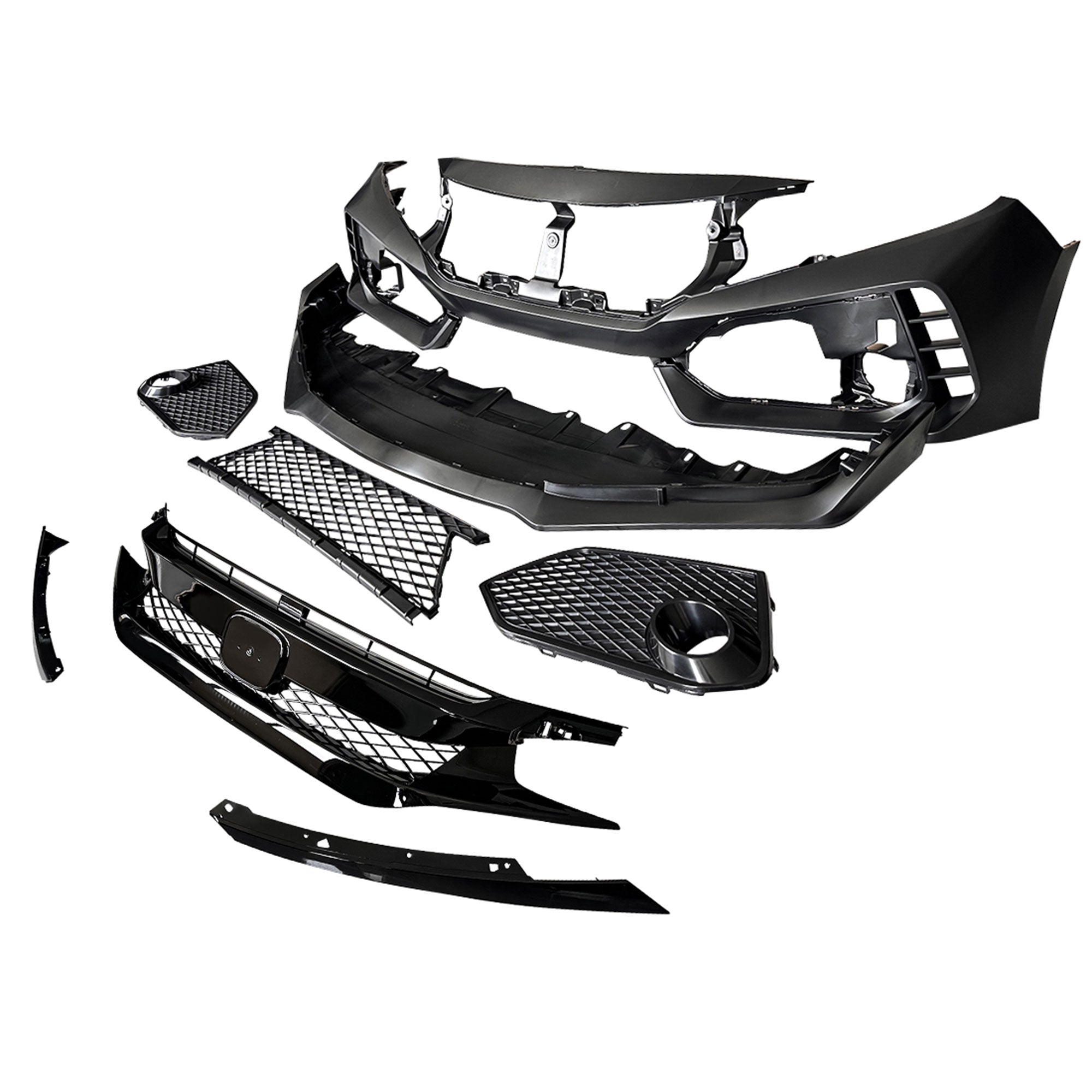 AMERICAN MODIFIED Type R Style Conversion Front Bumper for 2016-2019 Honda Civic - VMInnovations