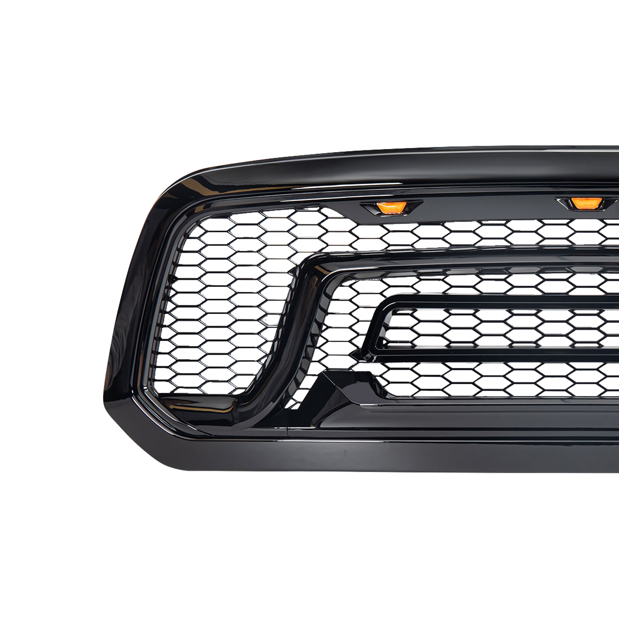 AMERICAN MODIFIED Armor Grille w/Amber Lights for 13-18 Dodge Ram 1500(Open Box) - VMInnovations