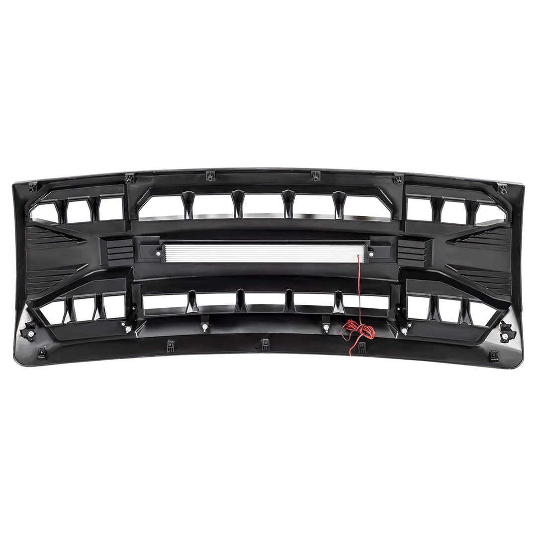 AMERICAN MODIFIED Front Armor Grille Compatible w/ 09-14 Ford F150, Glossy Black - VMInnovations