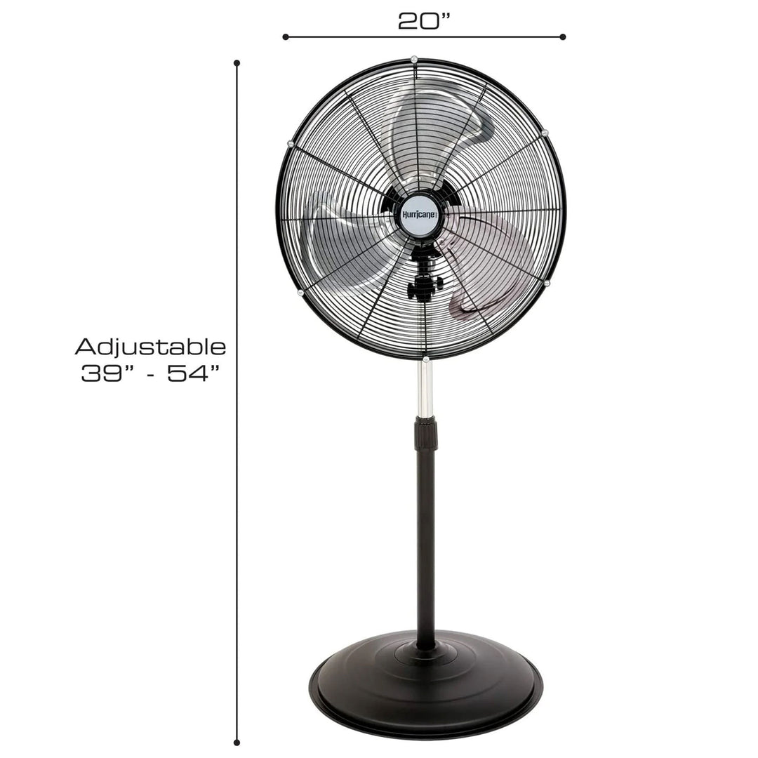 Hurricane Pro Series 20” High Velocity Oscillating Pedestal Stand Fan, 2 Pack - VMInnovations