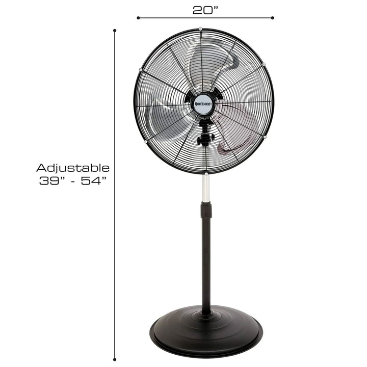 Hurricane Pro Series 20” High Velocity Oscillating Pedestal Stand Fan, 2 Pack - VMInnovations