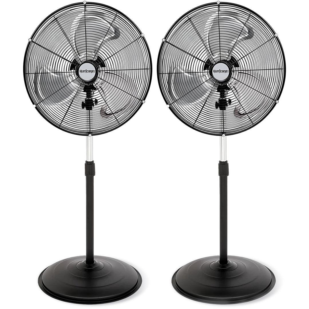 Hurricane Pro Series 20” High Velocity Oscillating Pedestal Stand Fan, 2 Pack - VMInnovations