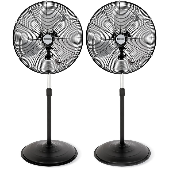 Hurricane Pro Series 20” High Velocity Oscillating Pedestal Stand Fan, 2 Pack - VMInnovations