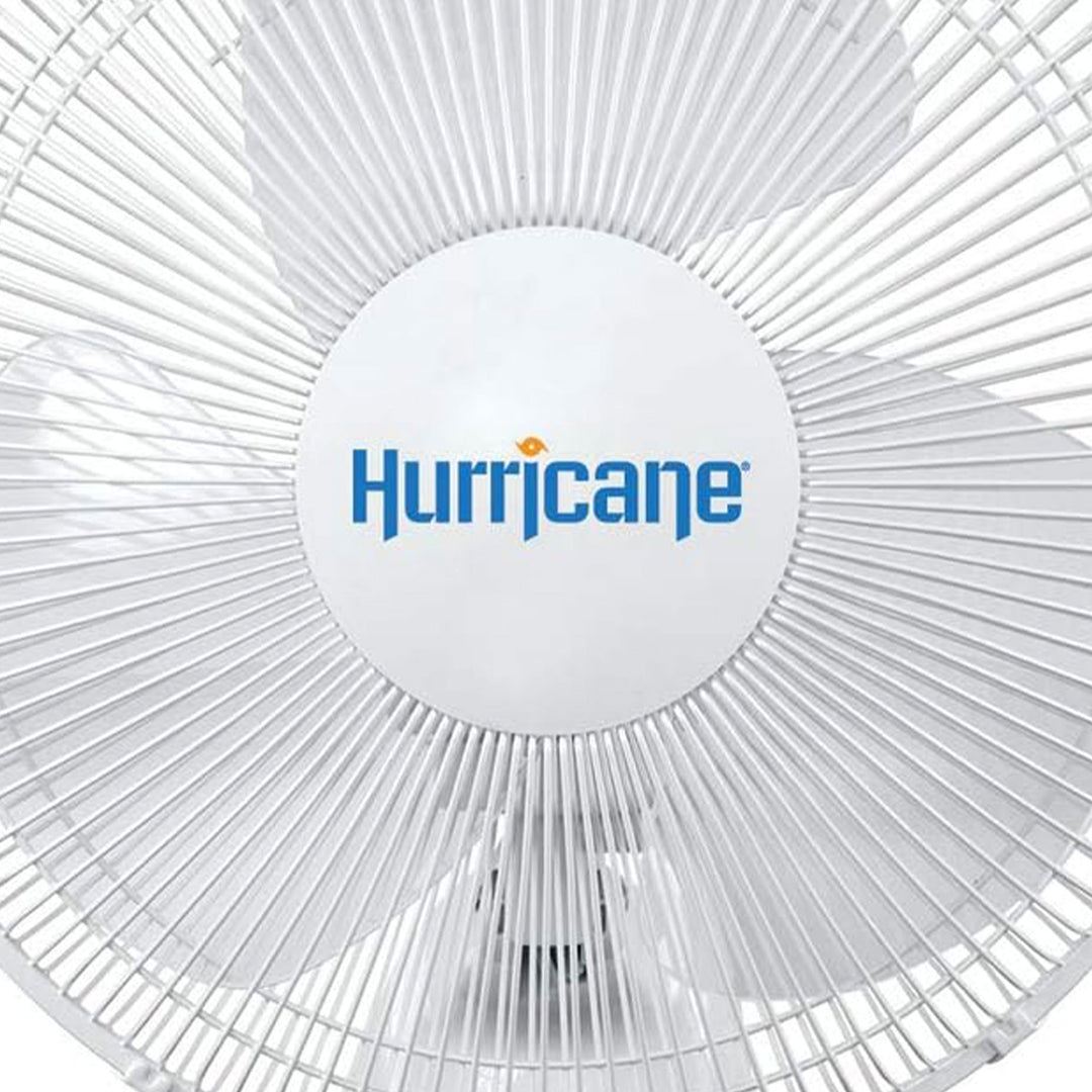 Hurricane Supreme 16 Inch 90 Degree Oscillating 3 Speed Wall Fan, White (2 Pack) - VMInnovations