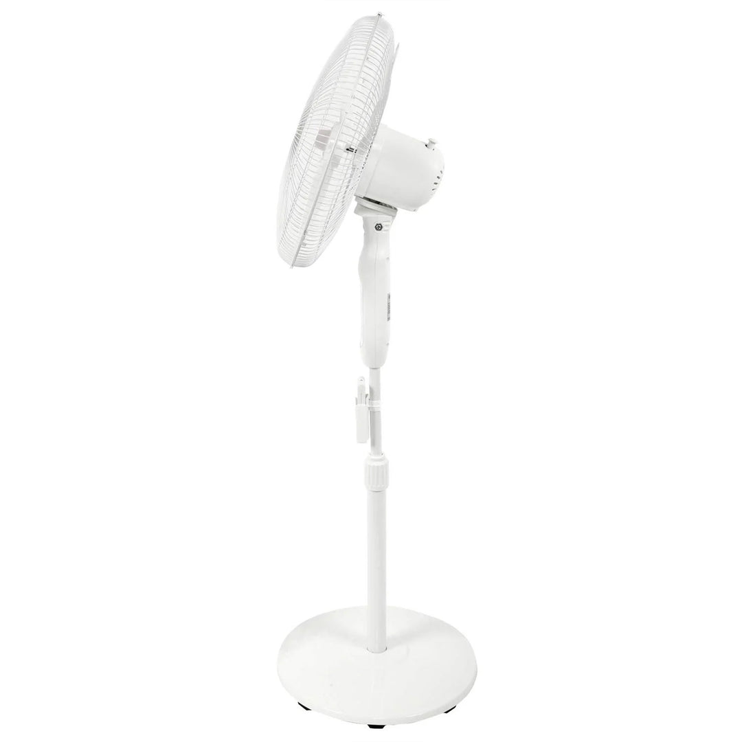 Hurricane Supreme 16 Inch 3 Speed Oscillating Stand Pedestal Fan, 2-Pack, White - VMInnovations