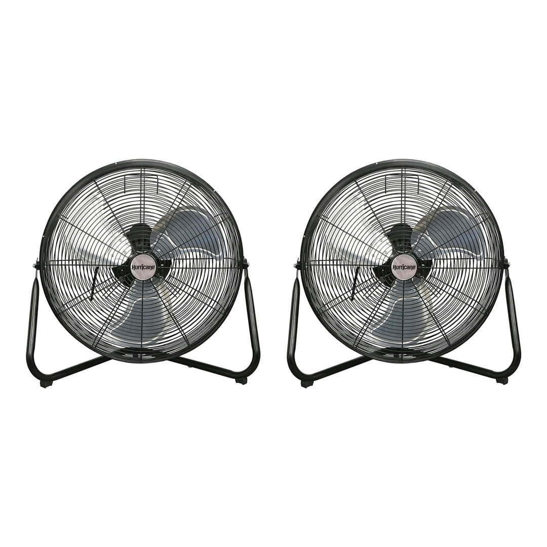 Hurricane Pro Series 20" High Velocity Metal Orbital Floor Fan, Black (2 Pack) - VMInnovations