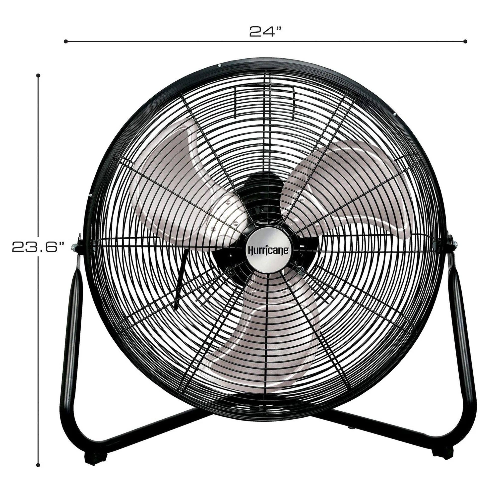 Hurricane Pro Series 20" High Velocity Metal Orbital Floor Fan, Black (2 Pack) - VMInnovations