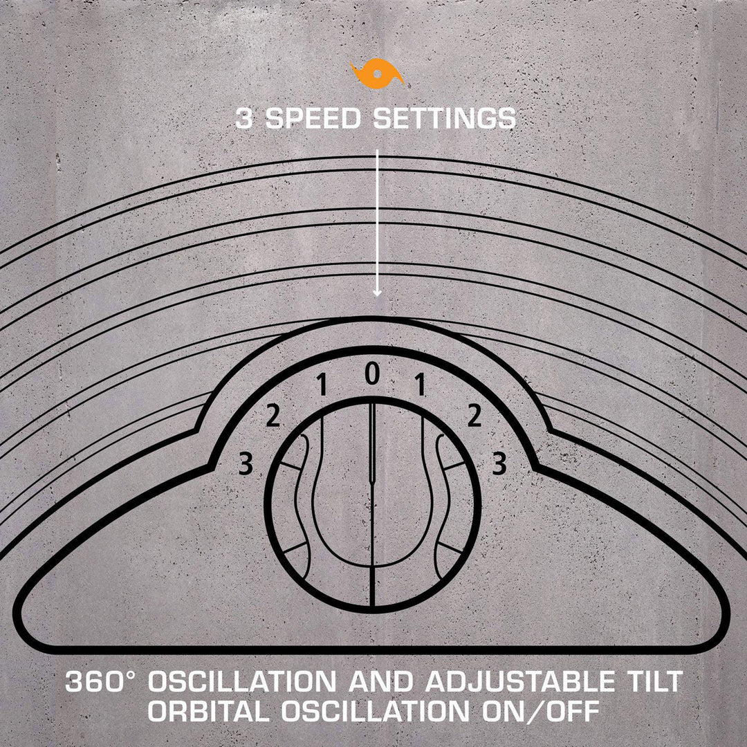 Hurricane Pro Series 20" High Velocity Metal Orbital Floor Fan, Black (2 Pack) - VMInnovations