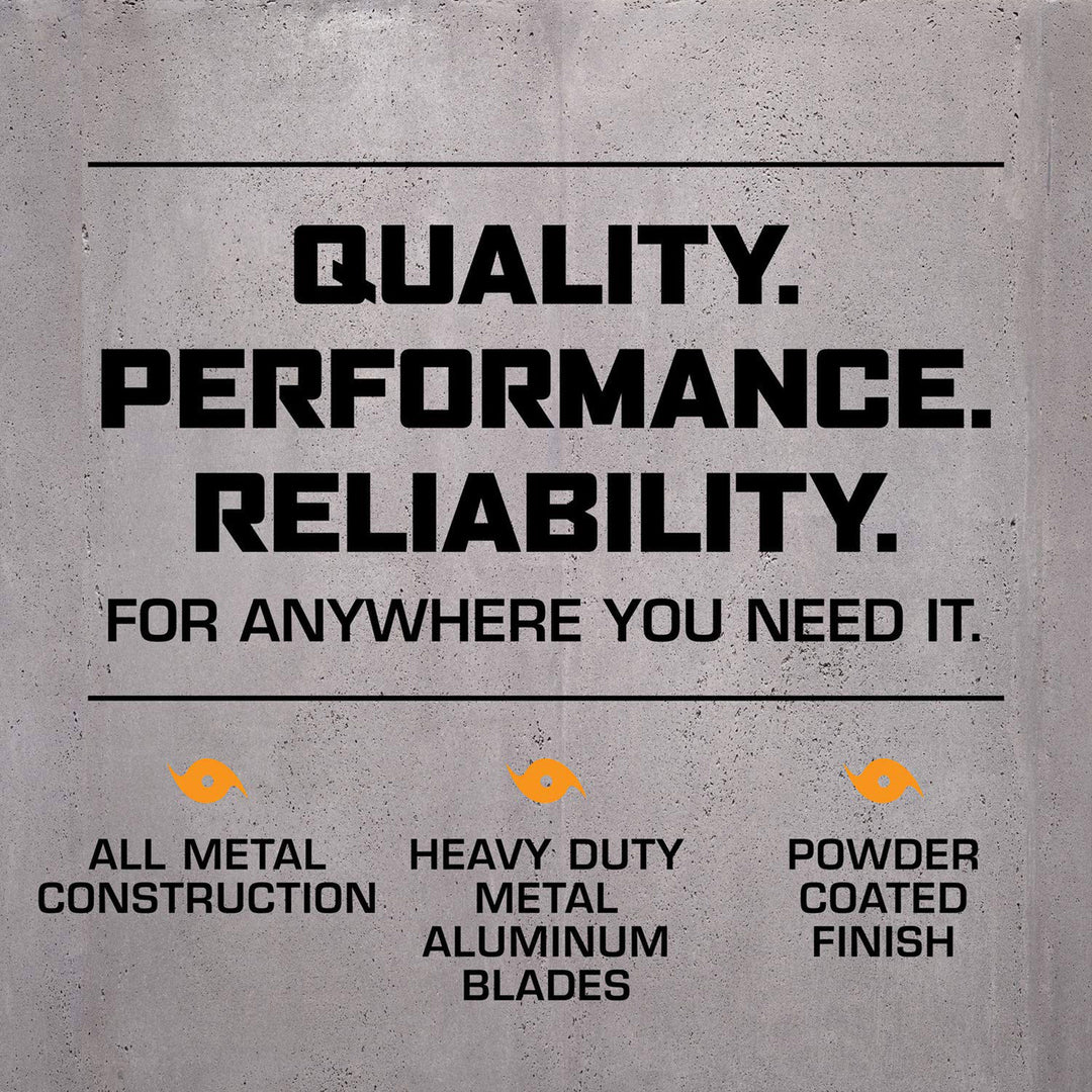 Hurricane Pro Series 20" High Velocity Metal Orbital Floor Fan, Black (2 Pack) - VMInnovations