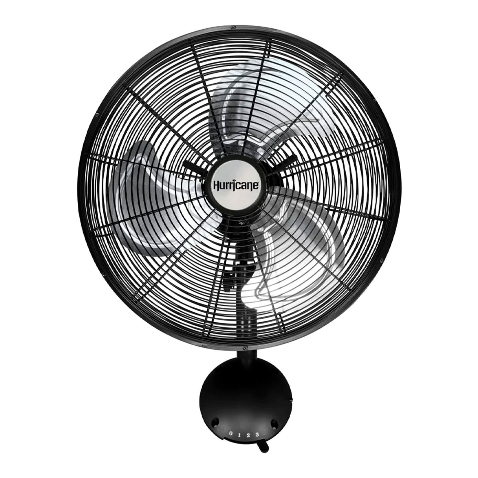 Hurricane 16 Inch Pro High Velocity Oscillating Metal Wall Fan, Black (2 Pack) - VMInnovations