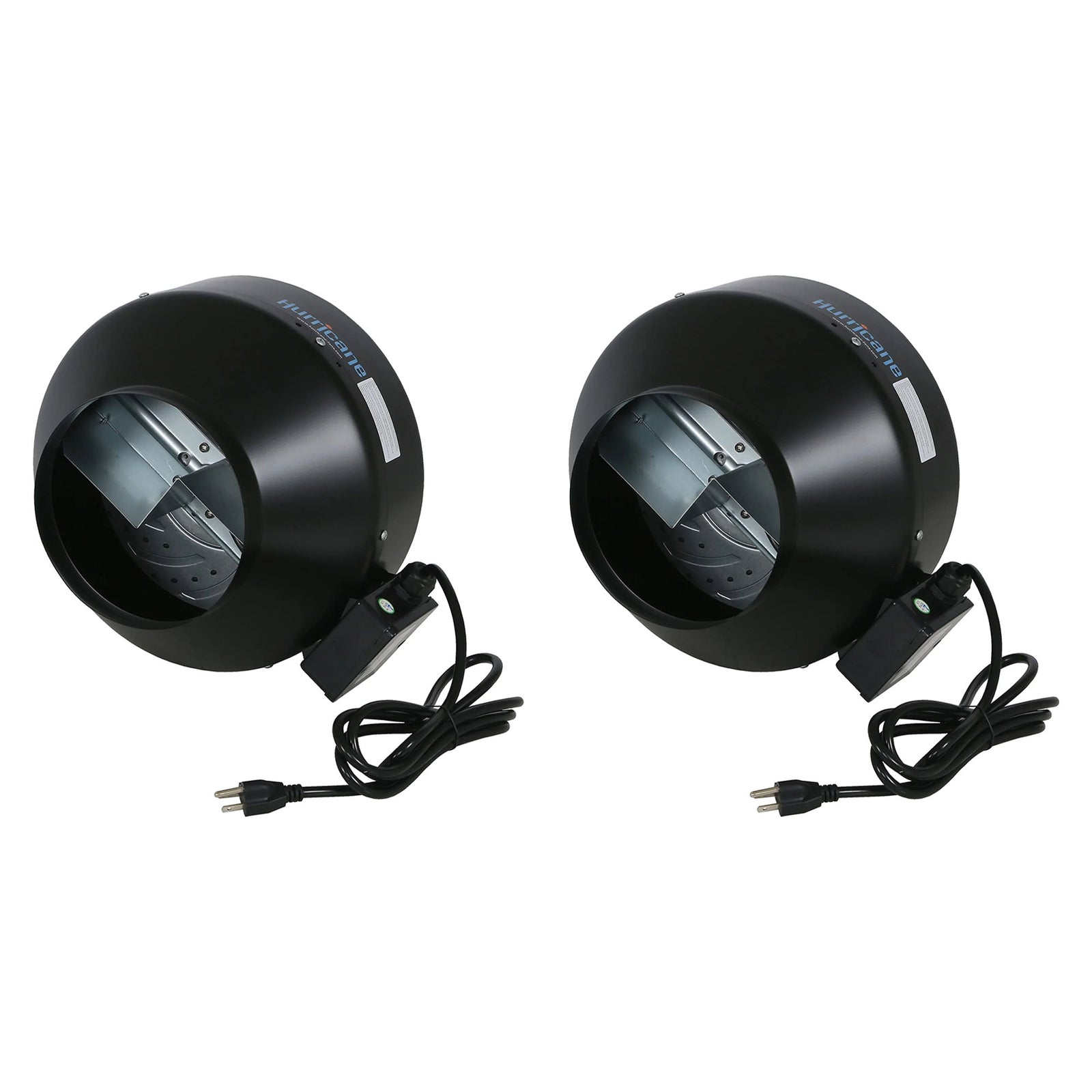 Hurricane 8" Commercial Grade Inline Wall Fan For HVAC & Ventilation (2 Pack) - VMInnovations