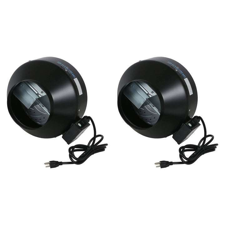 Hurricane 8" Commercial Grade Inline Wall Fan For HVAC & Ventilation (2 Pack) - VMInnovations