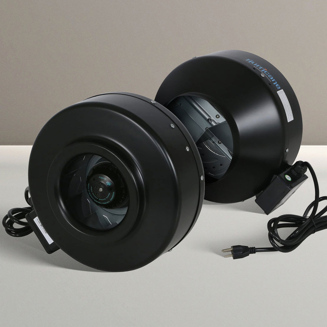 Hurricane 8" Commercial Grade Inline Wall Fan For HVAC & Ventilation (2 Pack) - VMInnovations
