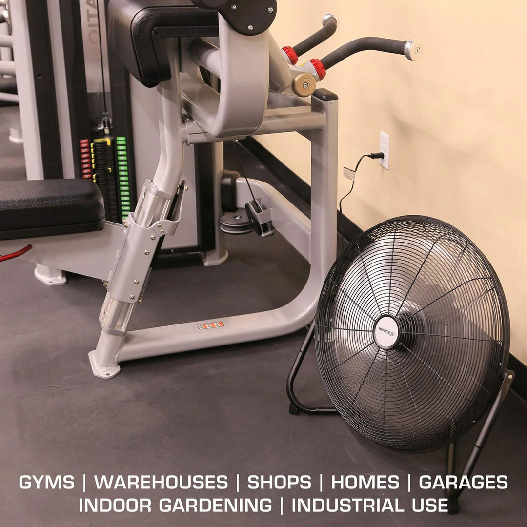 Hurricane Pro Series 16" High Velocity Metal Orbital Floor Fan, Black (2 Pack) - VMInnovations