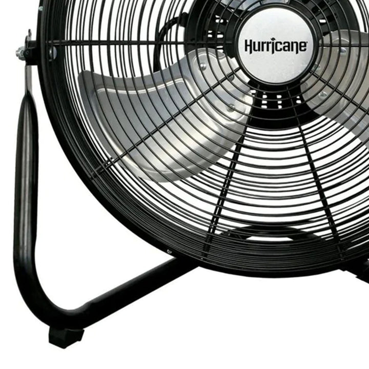 Hurricane Pro Series 16" High Velocity Metal Orbital Floor Fan, Black (2 Pack) - VMInnovations