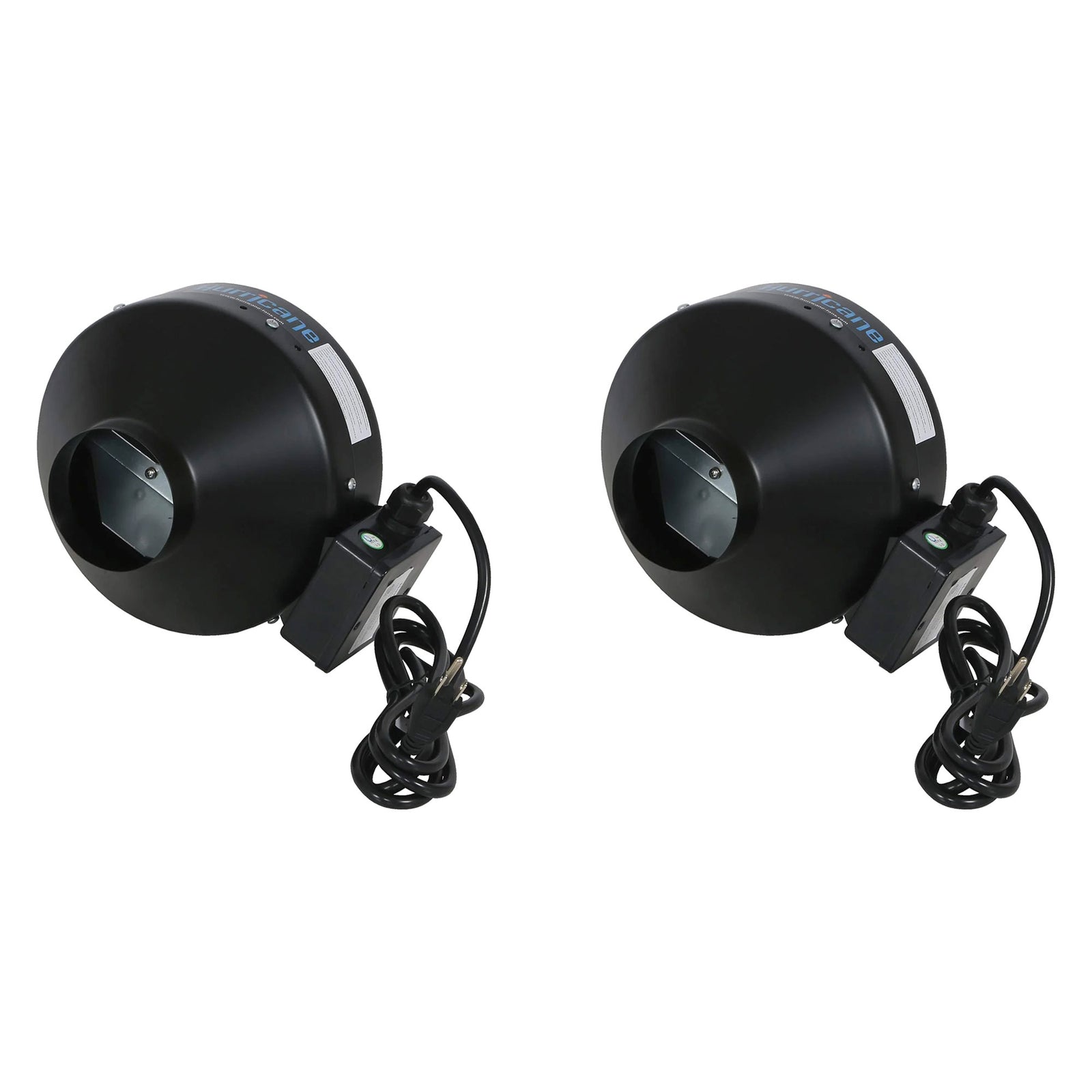 Hurricane 4" Commercial Grade Inline Wall Fan For HVAC & Ventilation (2 Pack) - VMInnovations