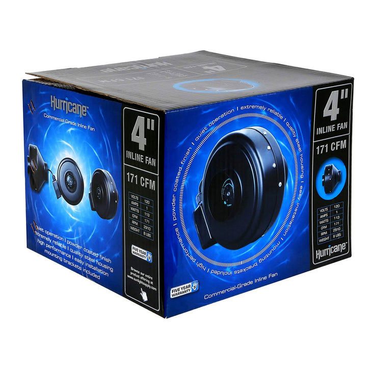 Hurricane 4" Commercial Grade Inline Wall Fan For HVAC & Ventilation (2 Pack) - VMInnovations