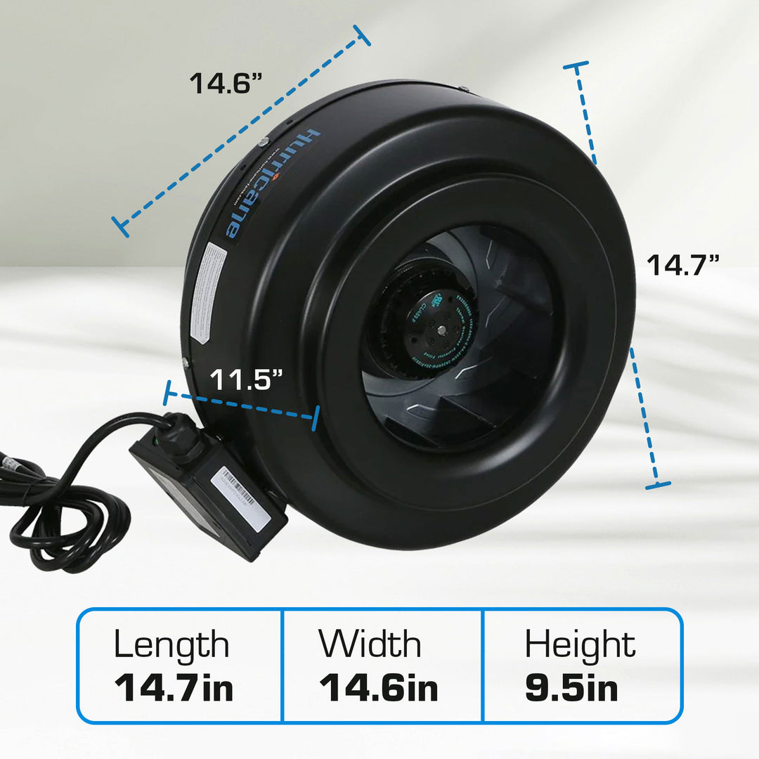 Hurricane 10" Commercial Grade Inline Wall Fan For HVAC & Ventilation (2 Pack) - VMInnovations