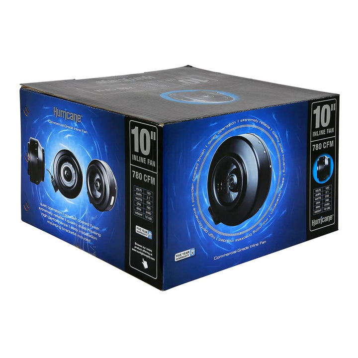 Hurricane 10" Commercial Grade Inline Wall Fan For HVAC & Ventilation (2 Pack) - VMInnovations