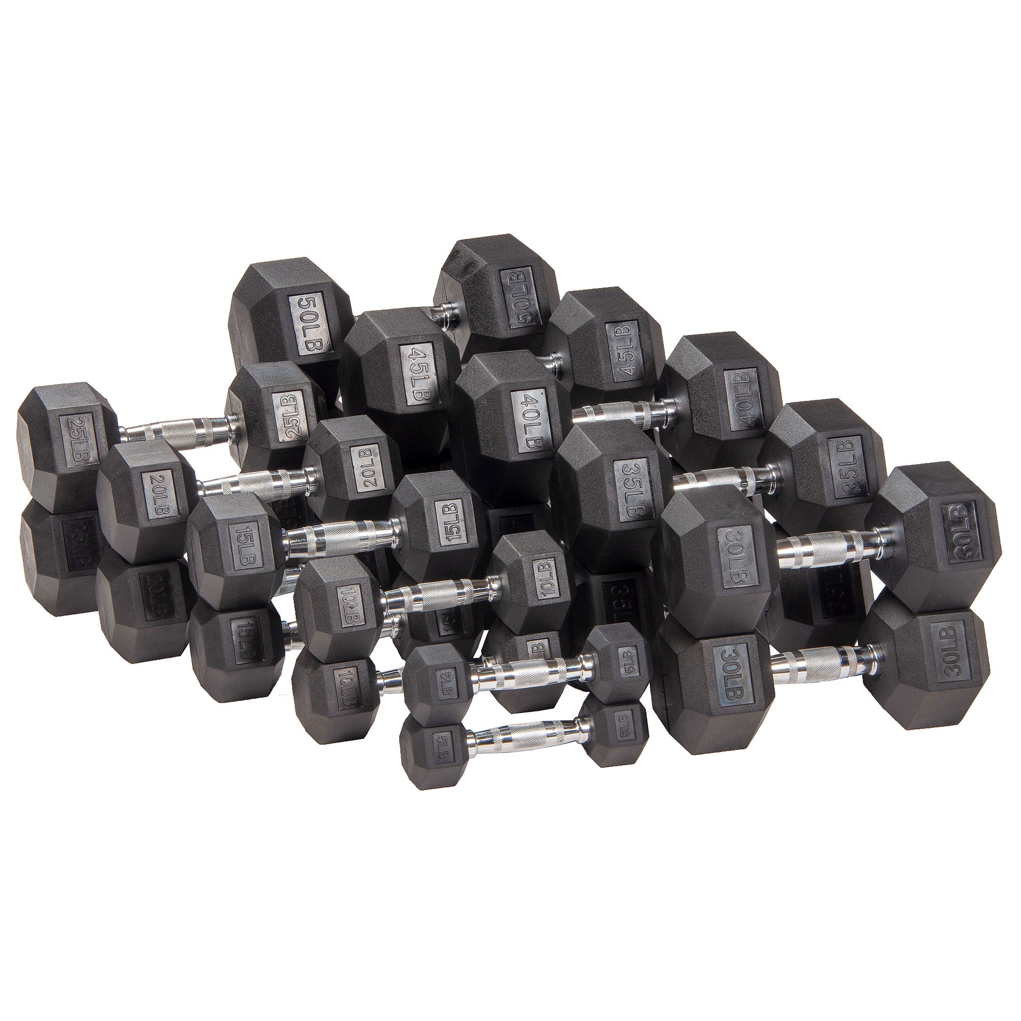 Signature Fitness Hex Dumbbells Strength Training Workout Set, 40 lbs (Open Box) - VMInnovations