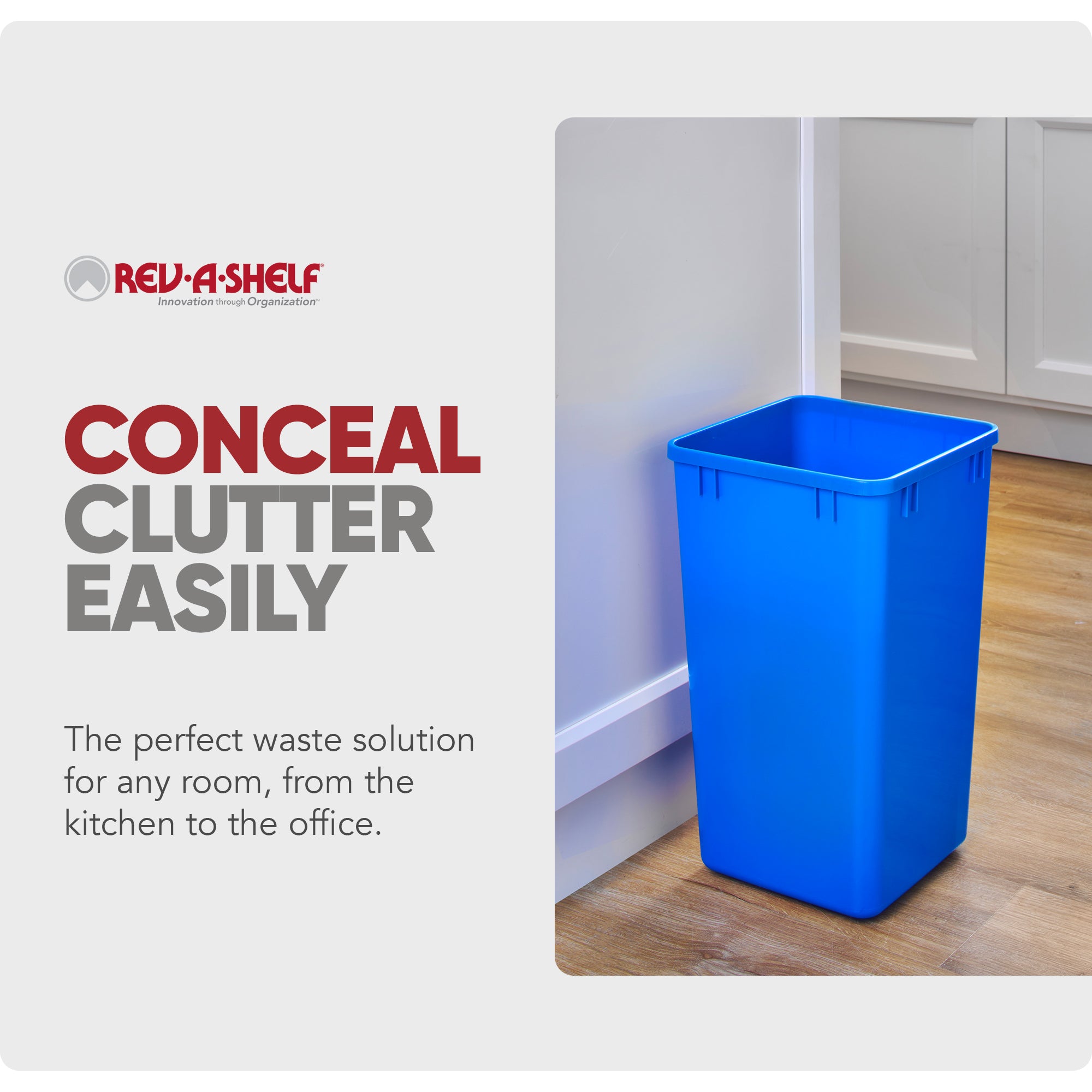 Rev-A-Shelf Polymer Replacement 27 qt. Trash Bin, Blue, 2 Pack, RV-1024-22-2
