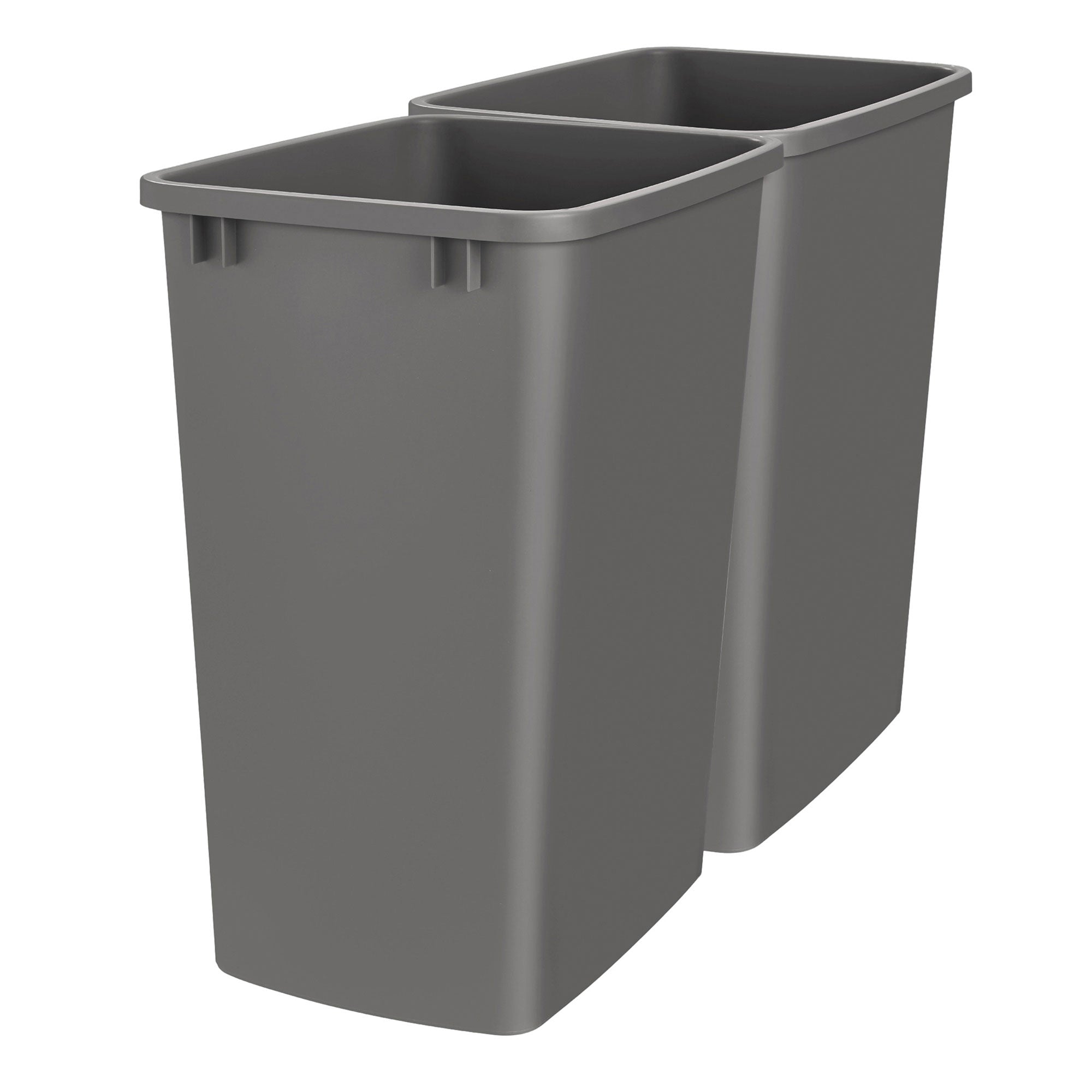 Rev-A-Shelf Polymer Replacement 35 qt. Trash Bin, Gray, 2 Pack, RV-35-13-2 - VMInnovations