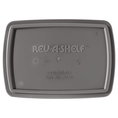Rev-A-Shelf Polymer Replacement 35 Quart Trash Bin, Gray, 2 Pack, RV-35-13-2