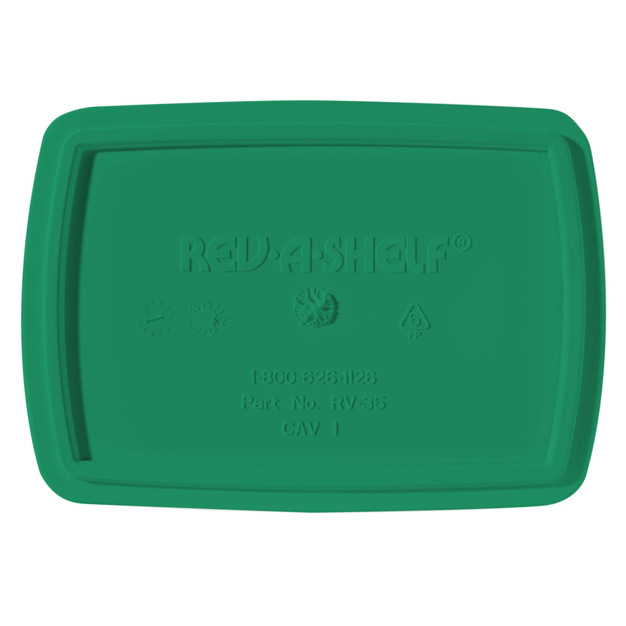 Rev-A-Shelf Polymer Replacement 35 qt. Trash Bin, Green, 2 Pack, RV-35-19-2 - VMInnovations