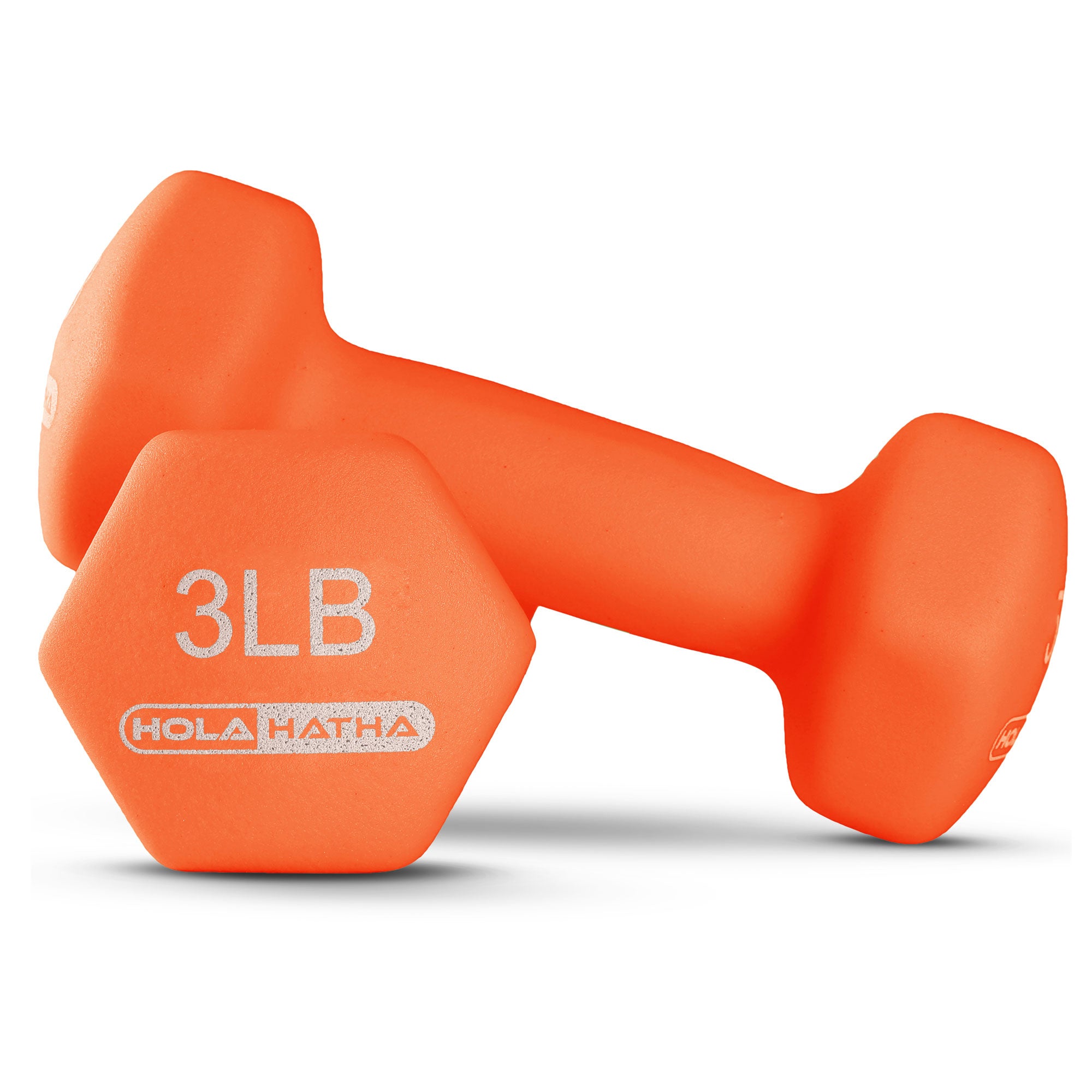 HolaHatha 1, 2 & 3lb Neoprene Dumbbell Strength Weight Set w/Rack (Open Box) - VMInnovations