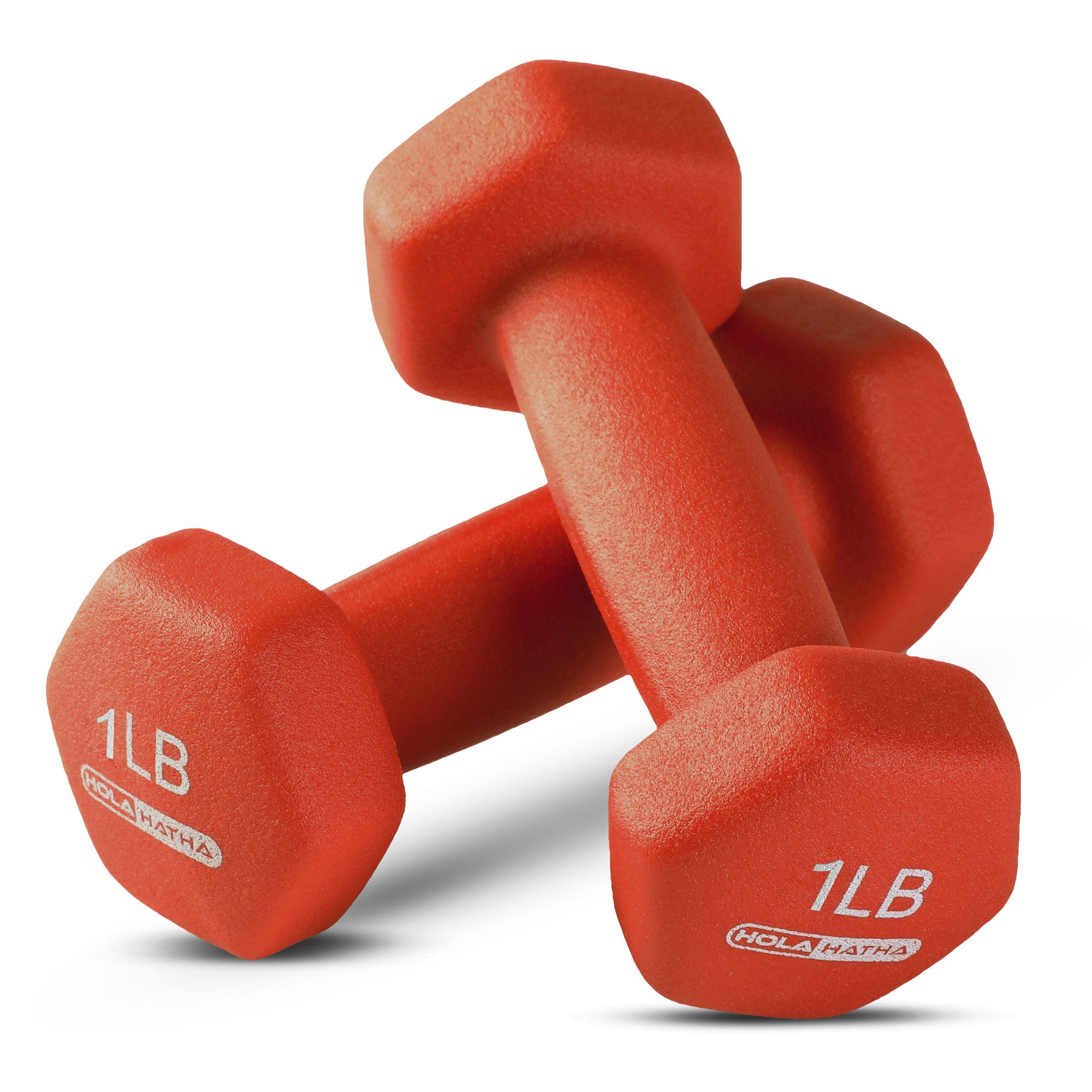HolaHatha 1, 2 & 3 lb Neoprene Dumbbell Training Weight Set with Rack (Open Box) - VMInnovations