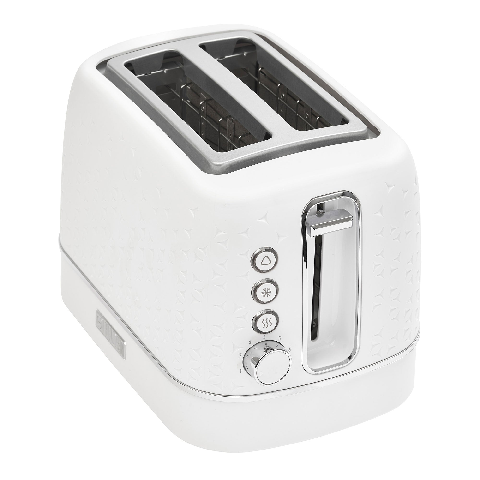 Haden Starbeck 2 Slice Wide Slot Stainless Steel Toaster, White & Chrome (Used) - VMInnovations